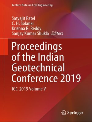 cover image of Proceedings of the Indian Geotechnical Conference 2019